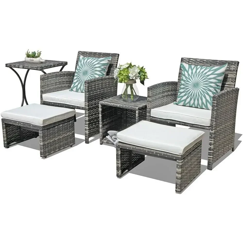 Outdoor Furniture Grey - Комплект садовой мебели из 6 предметов: