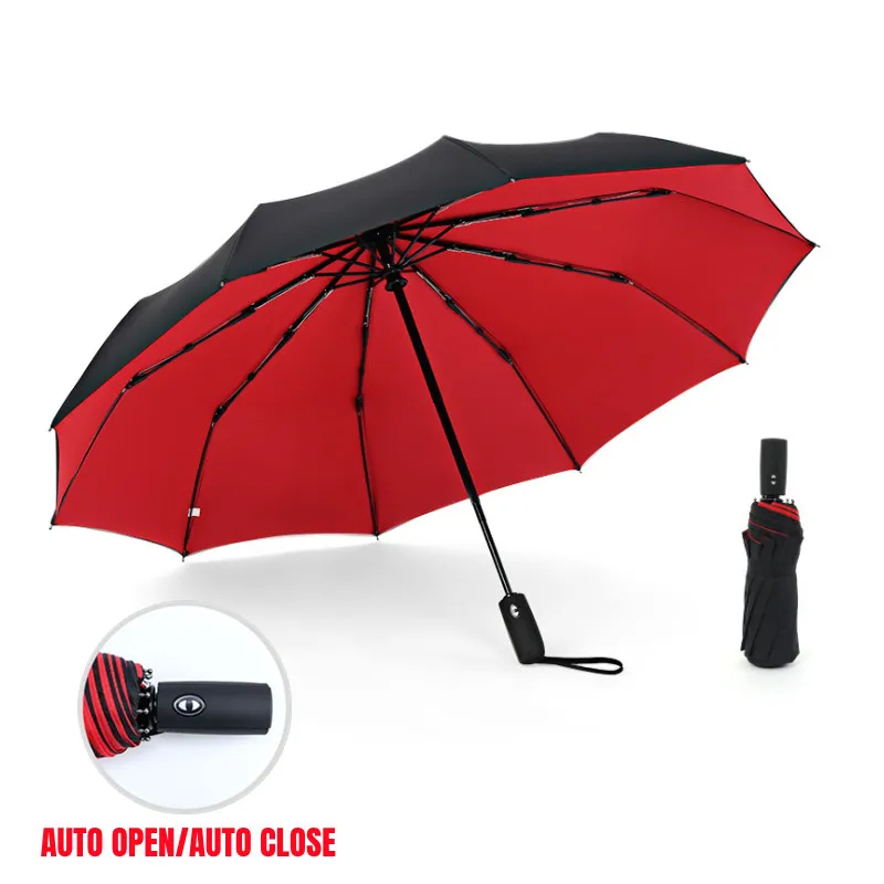 Parasol Umbrella Large - Ветрозащитный двухслойный устойчивый зонт, полностью автоматический