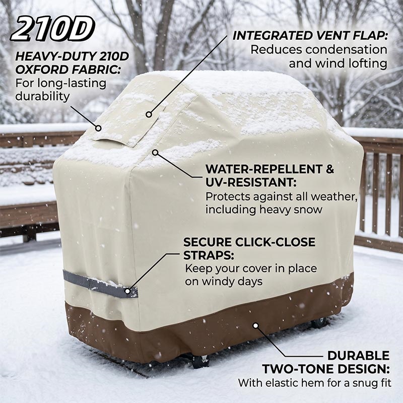 Outdoor Furniture Varnish - Чехол для газового гриля 210D, бежевый,