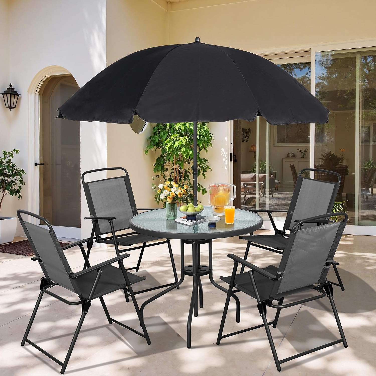 Outdoor Furniture Bali - Металлический обеденный набор для патио: складные