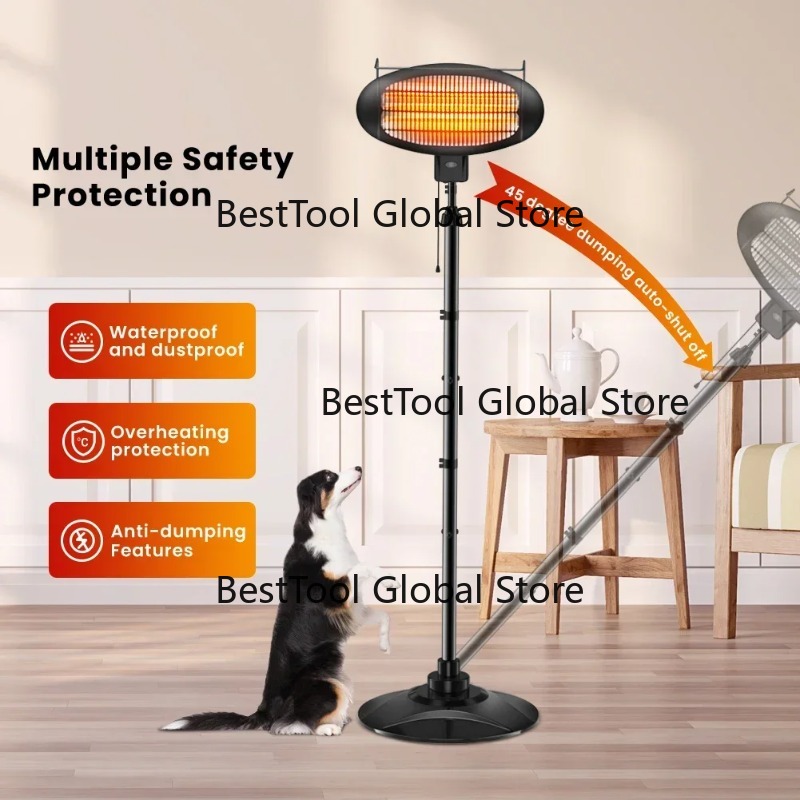 Patio Heater Standing - Водонепроницаемый уличный электрический обогреватель для патио,