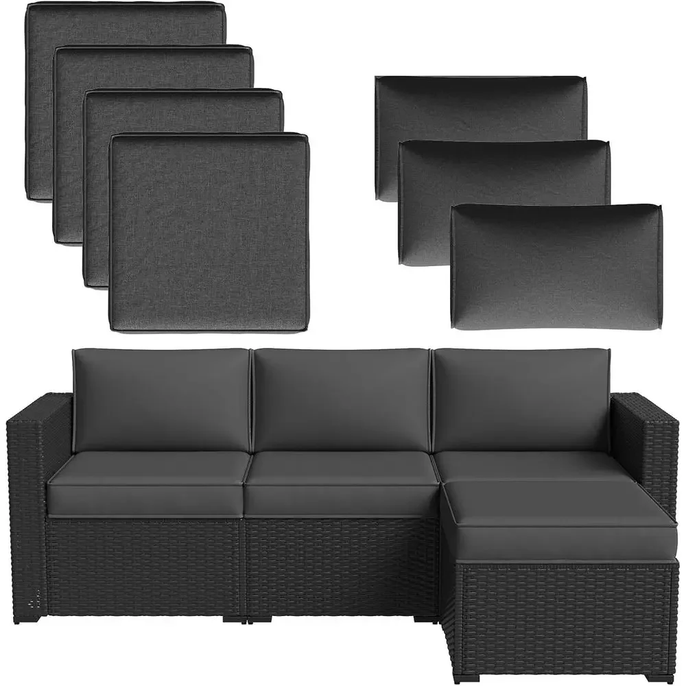 Outdoor Furniture Grey - Серый комплект садовой мебели из 7