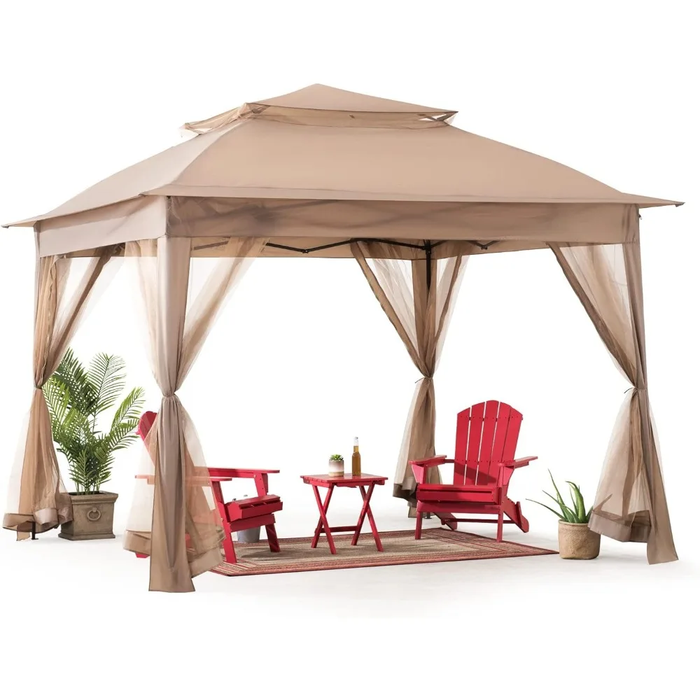 Outdoor Furniture Gazebo - Современный быстросборный шатер-беседка 11x11 футов, портативный