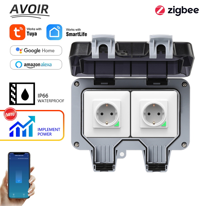 Outdoor Furniture Outlet - Электрические розетки Zigbee IP66, водонепроницаемая уличная