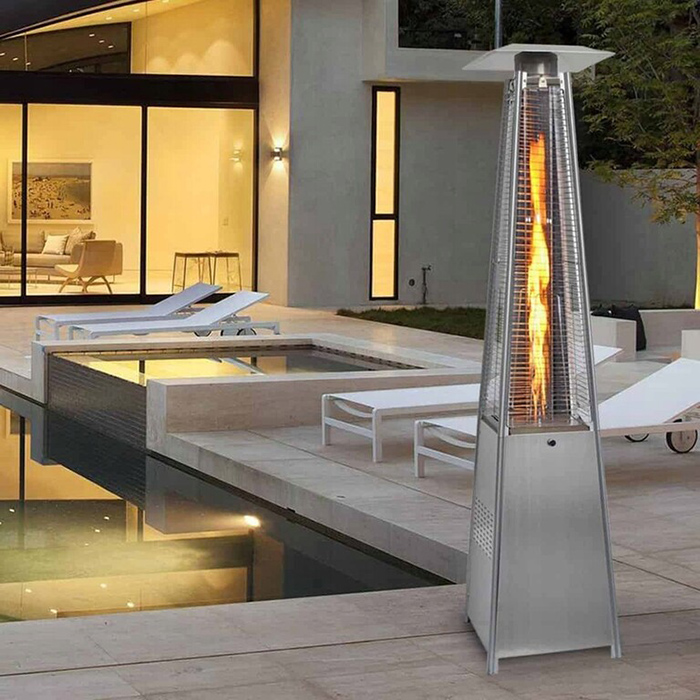 Patio Heater Standing - Напольный газовый обогреватель-пирамида из нержавеющей стали