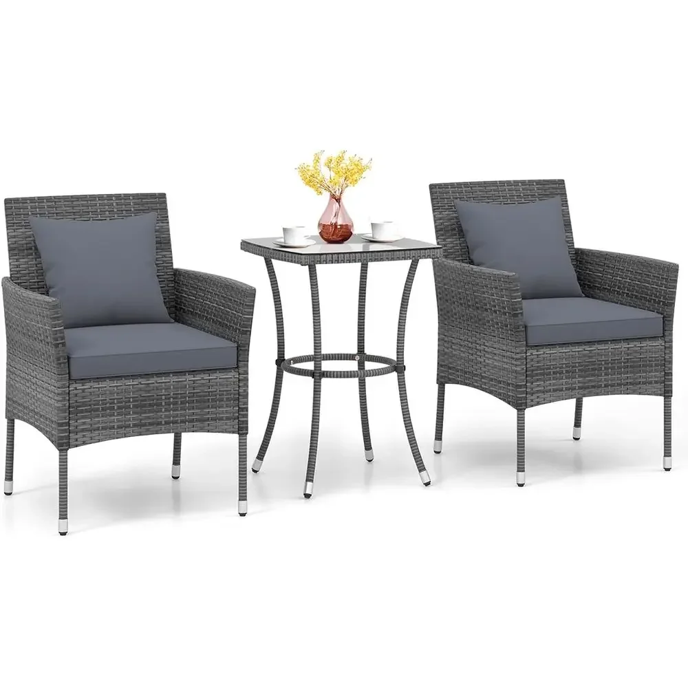 Outdoor Furniture Grey - Серый комплект садовой мебели из 3