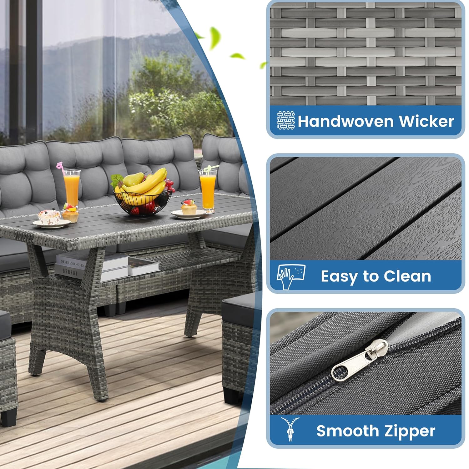 Комплект садовой мебели из 6 п – обзор и цена Outdoor Furniture Grey