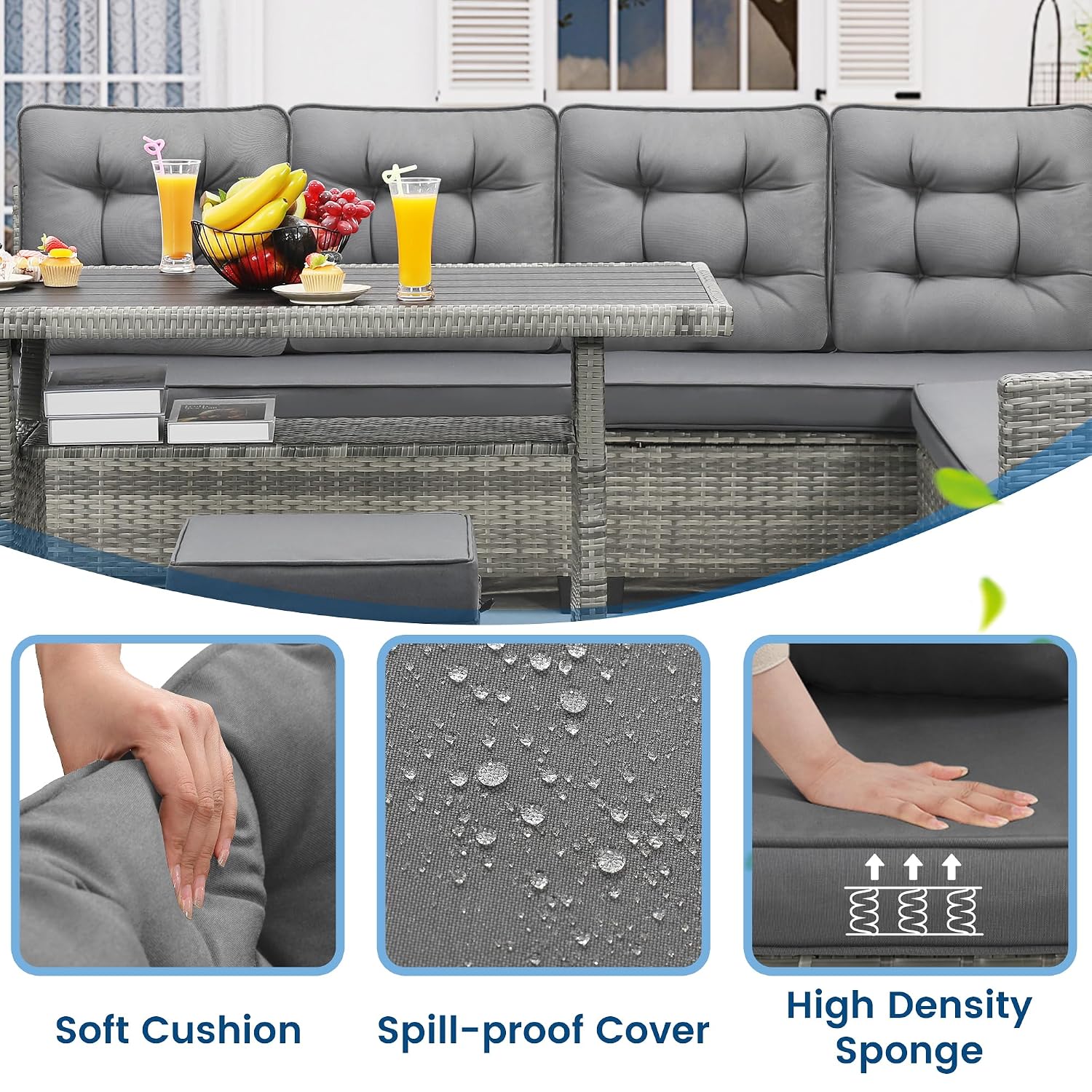 Комплект садовой мебели из 6 п – обзор и цена Outdoor Furniture Grey