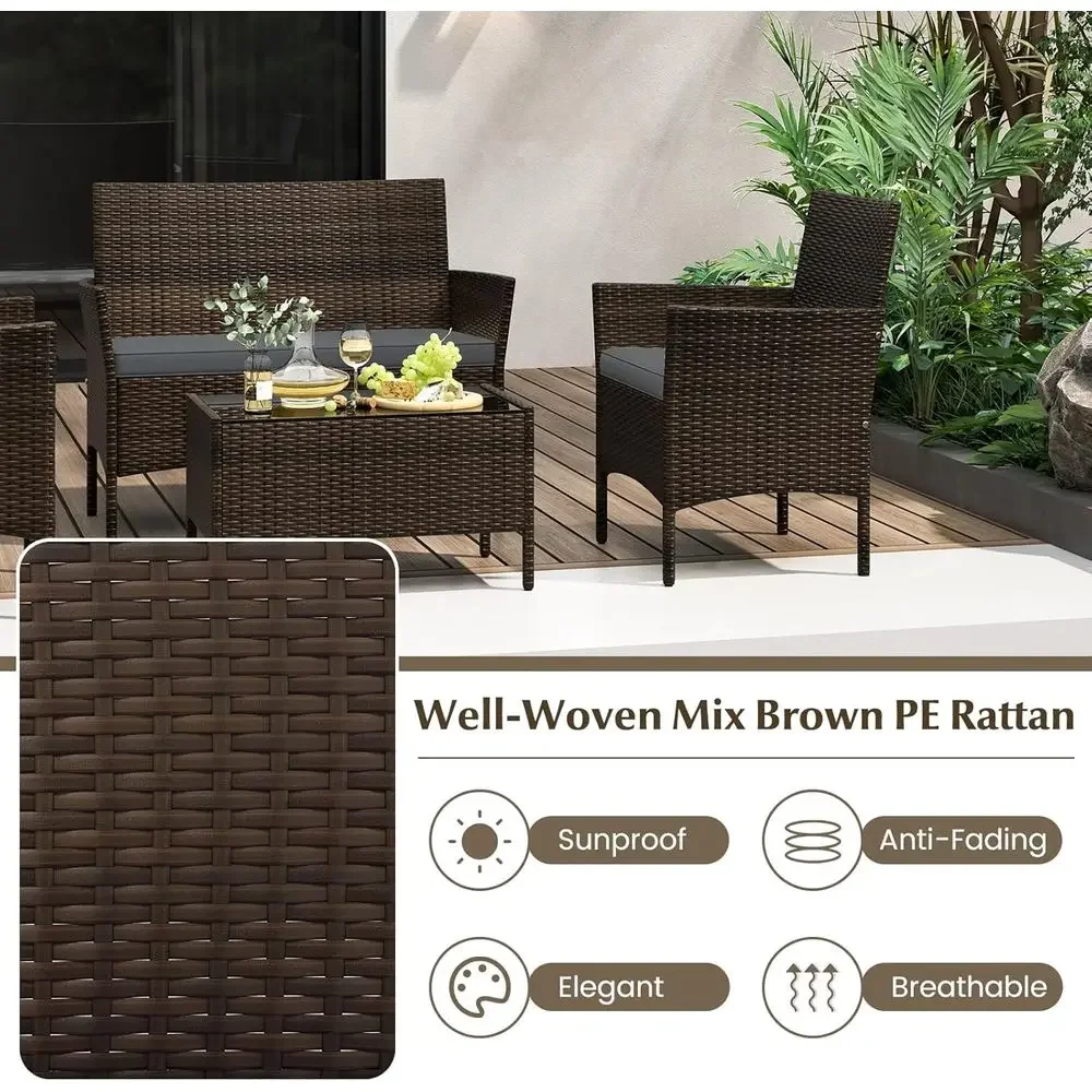 Комплект садовой мебели из рот – обзор и цена Outdoor Furniture Grey