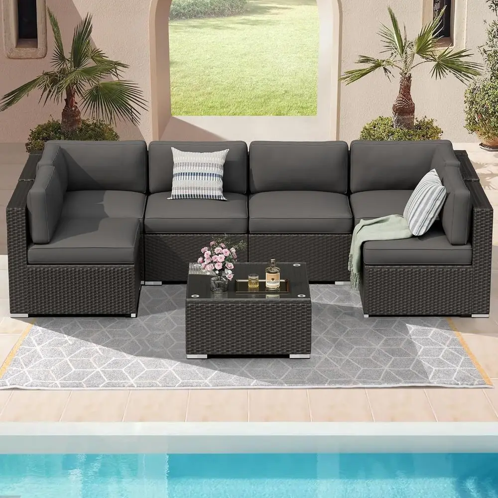 Комплект садовой мебели из 7 п – обзор и цена Outdoor Furniture Grey