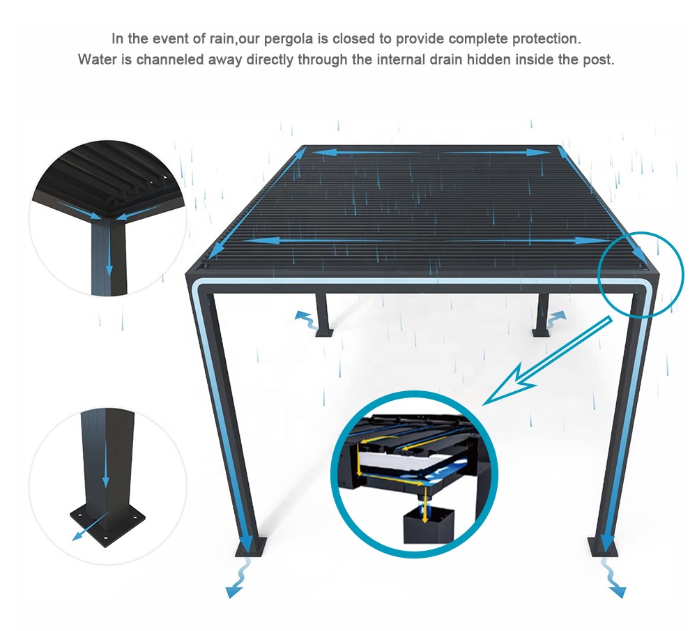 Алюминиевая пергола с регулиру – обзор и цена Outdoor Furniture Gazebo