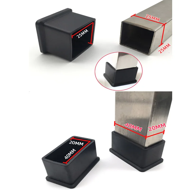 Черные квадратные и прямоуголь – обзор и цена Outdoor Furniture Leg Protectors