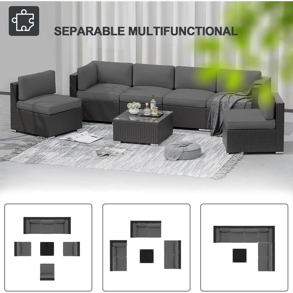Серый уличный секционный диван – обзор и цена Outdoor Furniture Grey