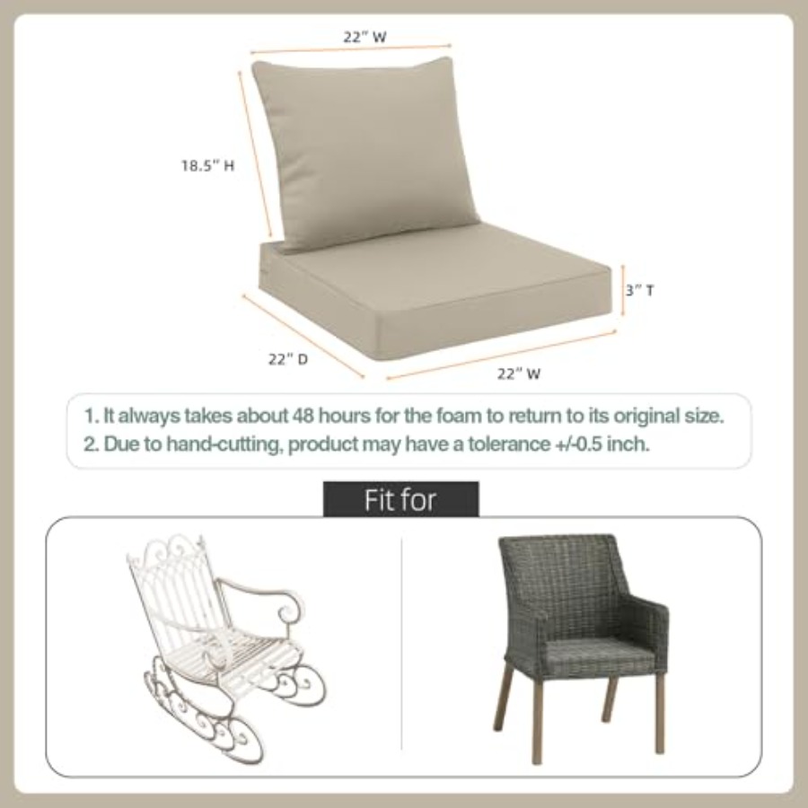 Набор подушек для уличной мебе – обзор и цена Outdoor Furniture Cushions 22 X 22