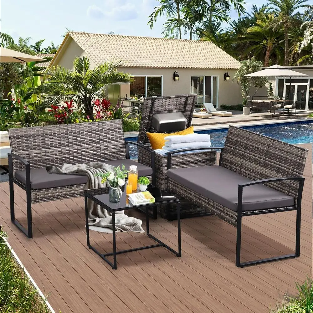 Комплект садовой мебели из 4 п – обзор и цена Outdoor Furniture Grey
