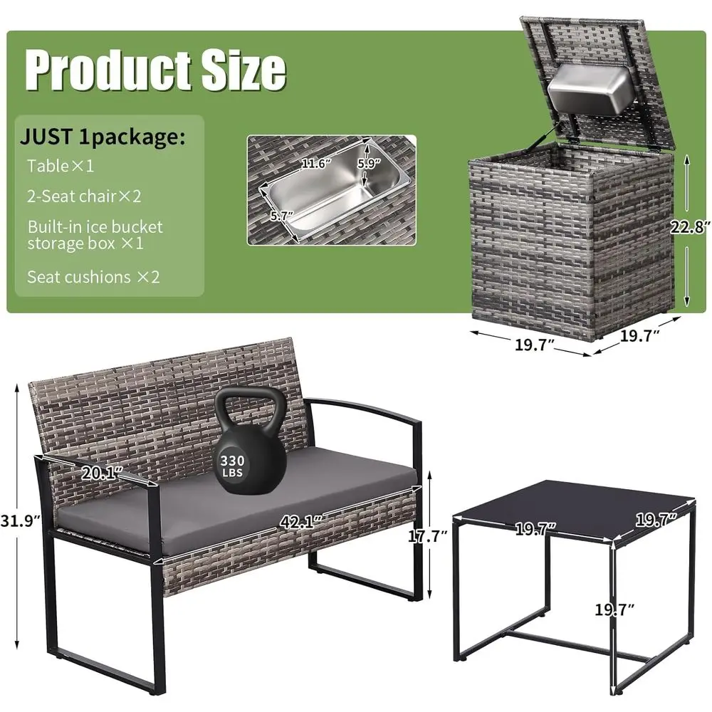 Комплект садовой мебели из 4 п – обзор и цена Outdoor Furniture Grey