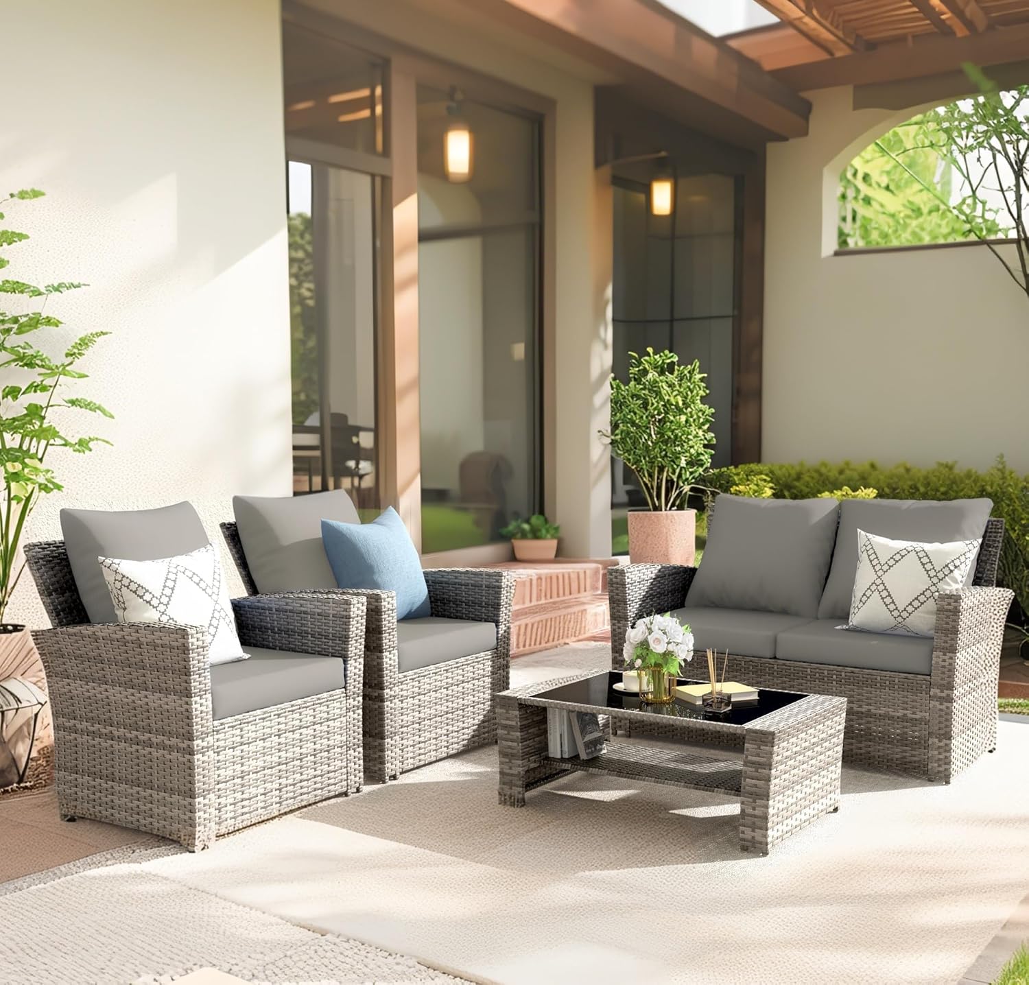 Комплект уличной секционной ме – обзор и цена Outdoor Furniture Grey