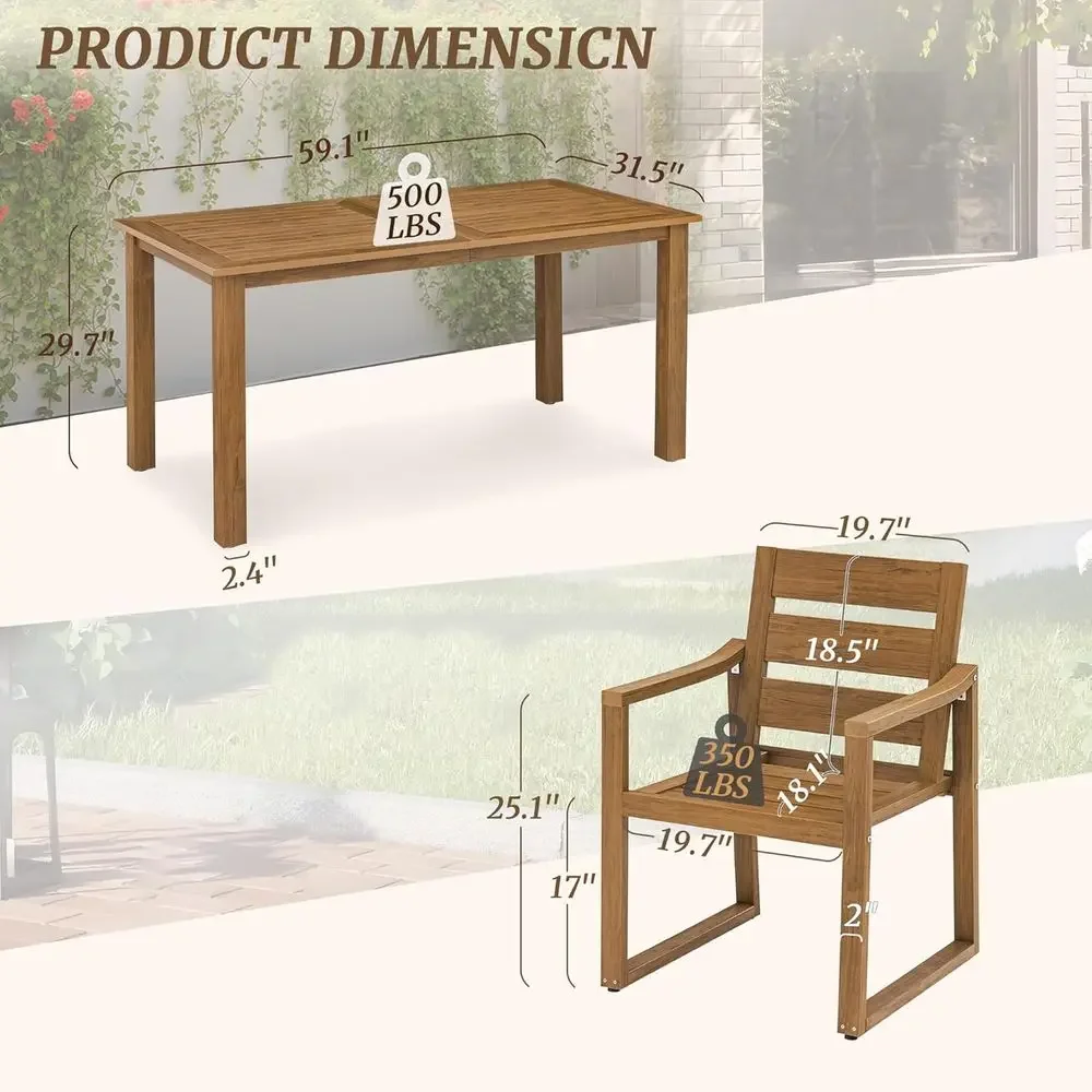 5-местный обеденный комплект д – обзор и цена Outdoor Furniture Oil Teak