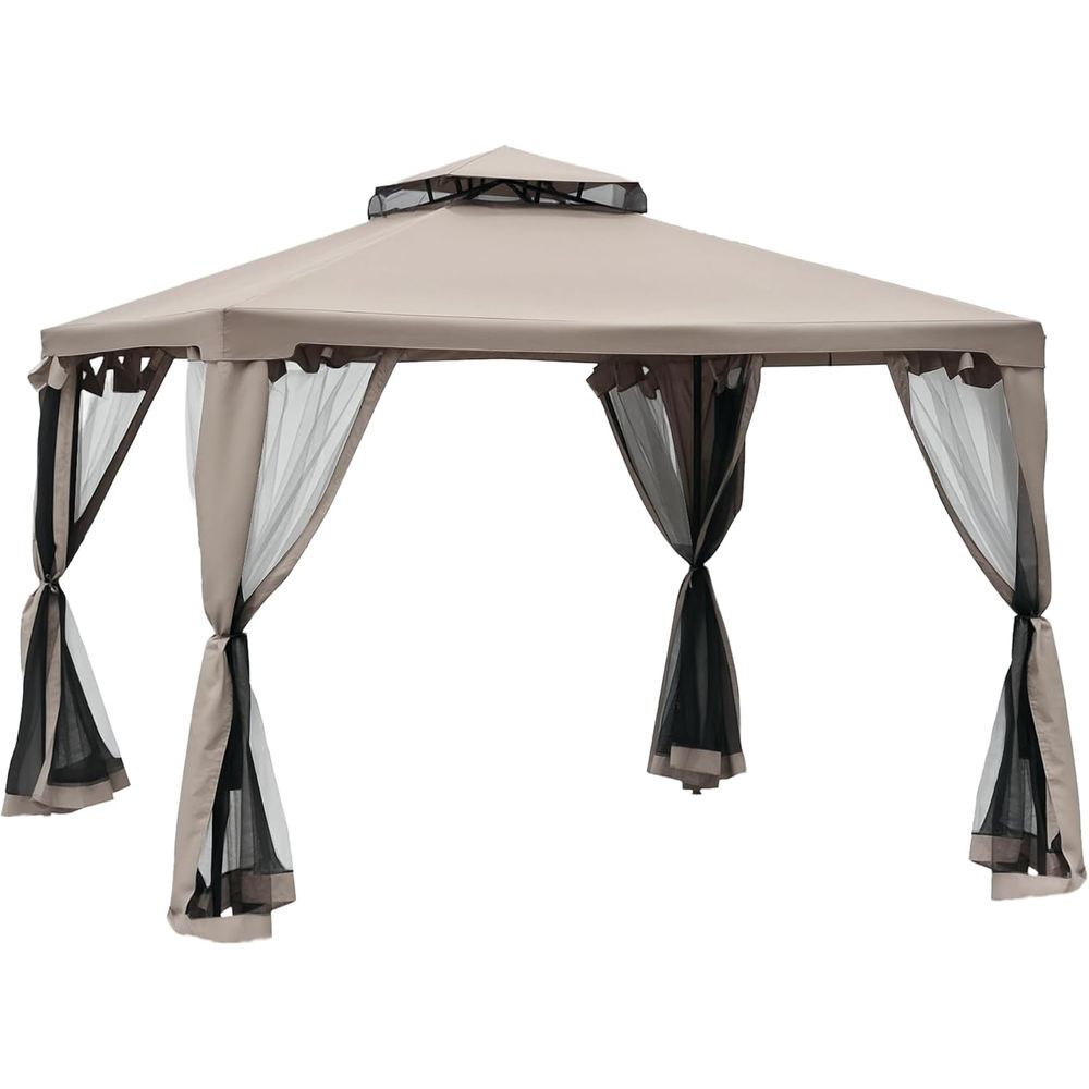 Садовая беседка 9,6' x 9,6' с  – обзор и цена Outdoor Furniture Gazebo
