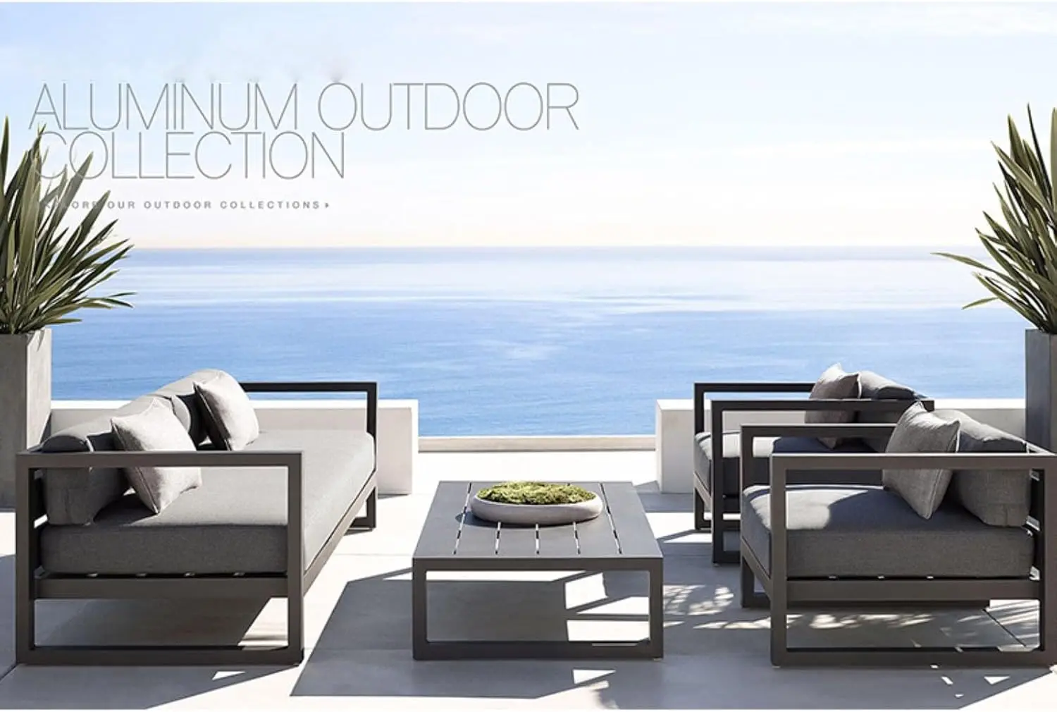 Уличный алюминиевый модульный  – обзор и цена Outdoor Furniture Grey