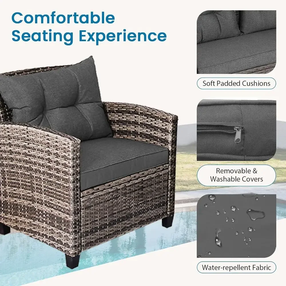 Серый комплект садовой мебели: – обзор и цена Outdoor Furniture Grey