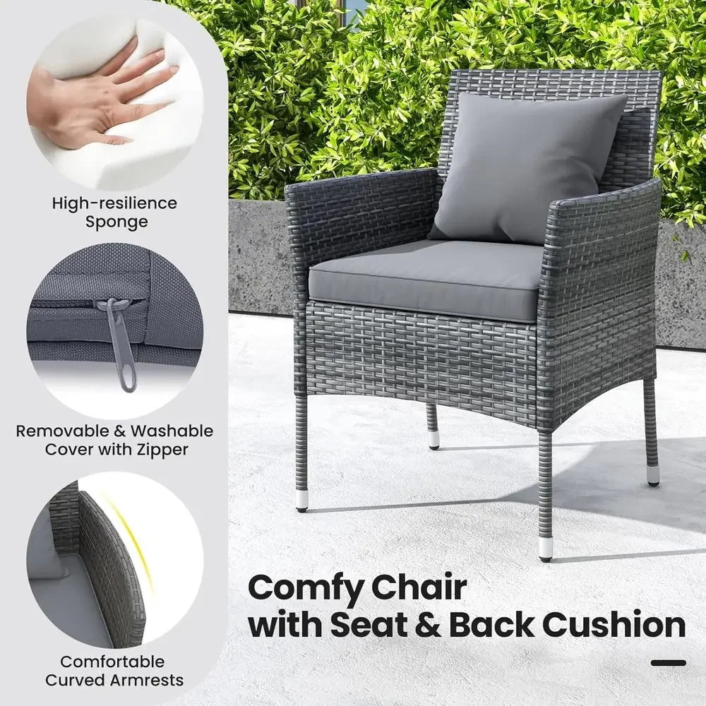Серый комплект садовой мебели  – обзор и цена Outdoor Furniture Grey