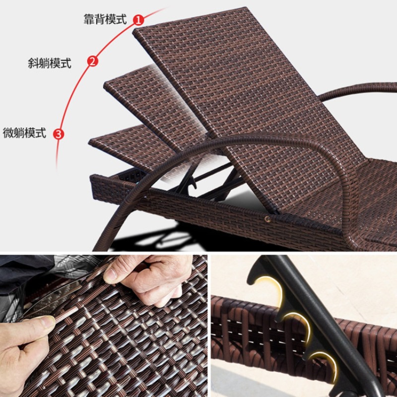 Шезлонг из ротанга PE с регули – обзор и цена Outdoor Furniture Wood