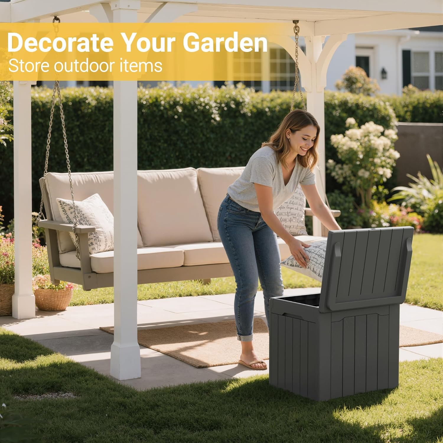 Ящик для хранения на открытом  – обзор и цена Outdoor Furniture Grey