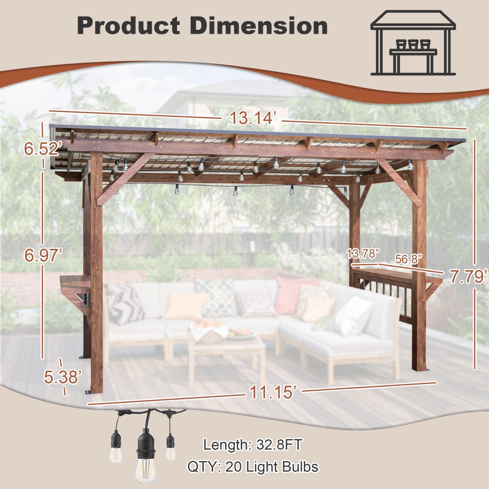 Современная деревянная пергола – обзор и цена Outdoor Furniture Gazebo